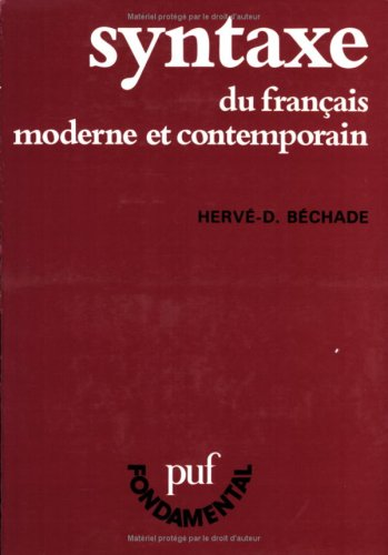 Syntaxe du français moderne et contemporain
