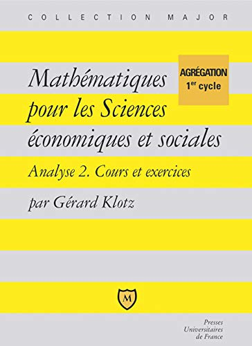Mathématiques pour les sciences économiques et sociales