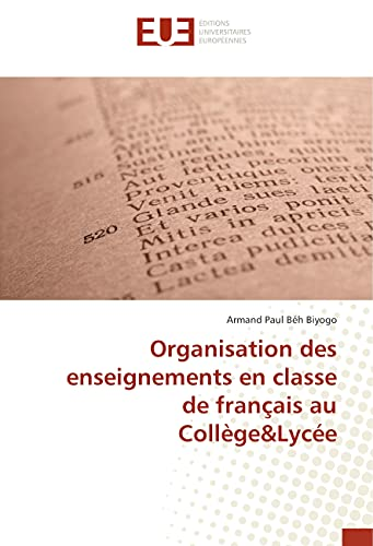 Organisation des enseignements en classe de français au collège & lycée